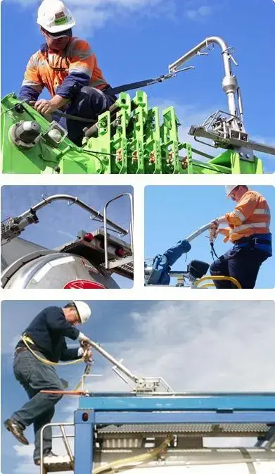 SFTram customers demonstrating TRAM fall protection system